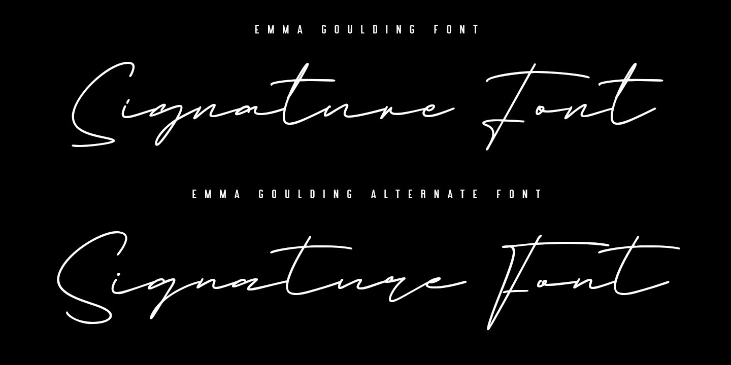 Emma Goulding Regular Font preview